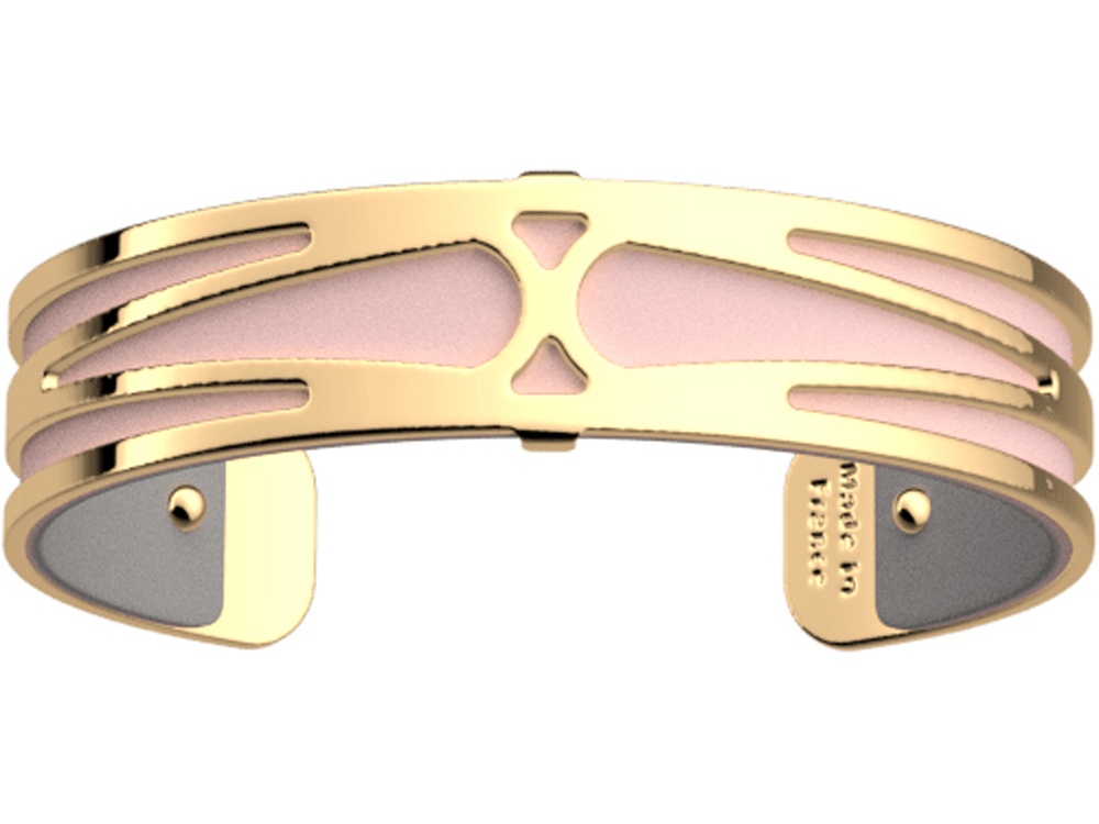 Браслет-бэнгл из латуни с гальваническим покрытием жёлтым золотом, 14мм