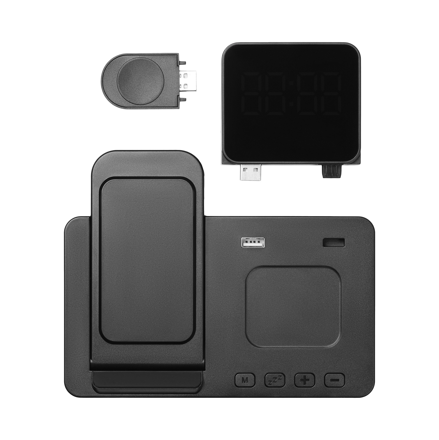 Зарядная станция с часами 4в1 15W Magnum фото на сайте Print Logo.