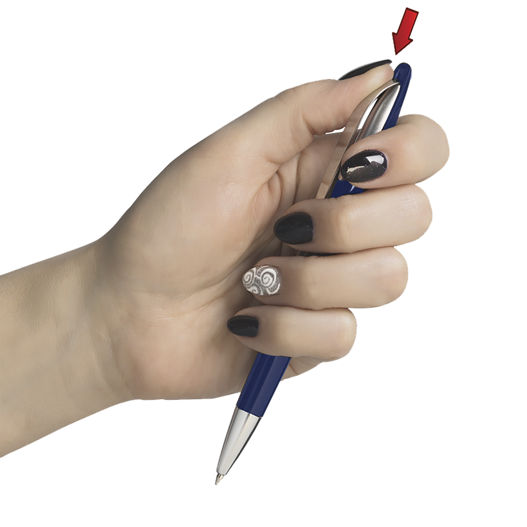 Ручка шариковая "Monica", красный/серебро**# фото на сайте Print Logo.