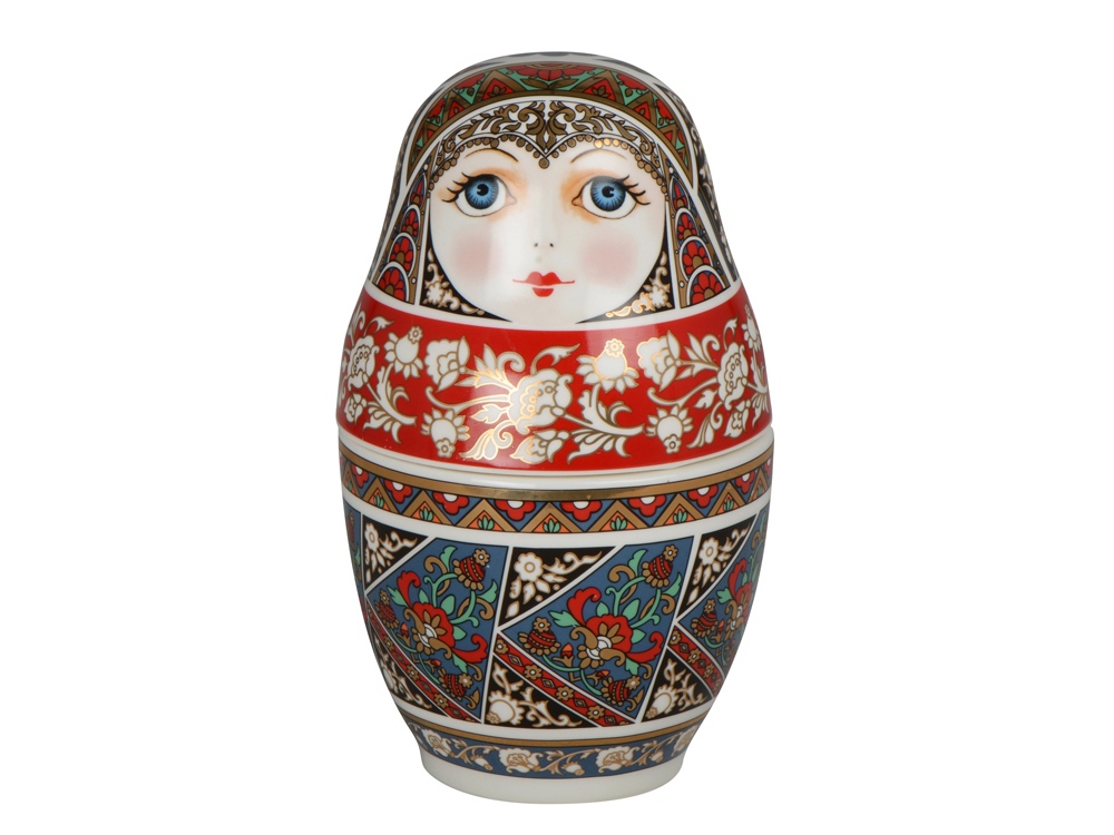 Подарочный набор Матрешка: штоф 0,5л, платок красный