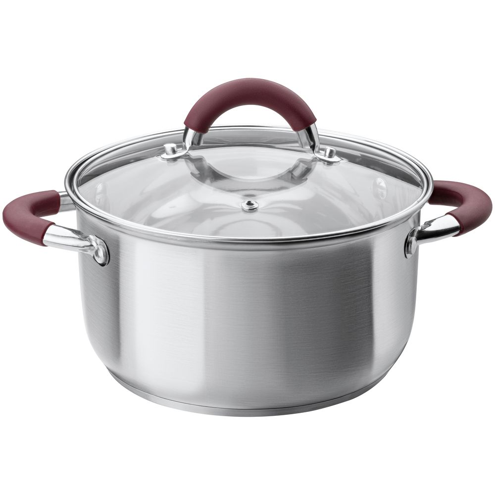 Кастрюля с крышкой Satin Touch с логотипом Apollo | Print Logo