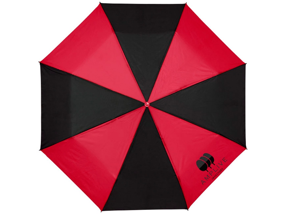 Зонт Spark 21 трехсекционный механический, черный/красный
