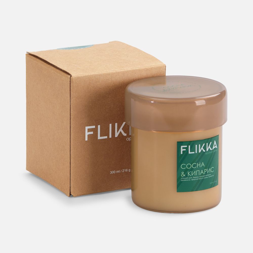 Ароматическая свеча Flikka, сандал и амбра