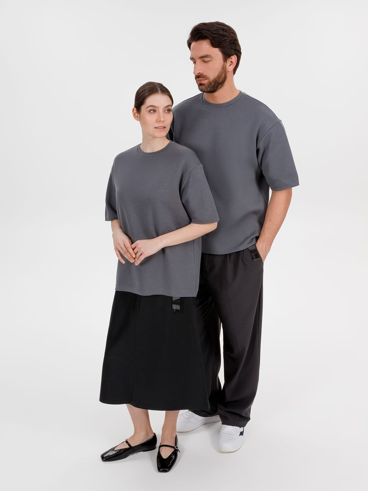 Джемпер с коротким рукавом Siluetti Volumica, серый, размер M/L