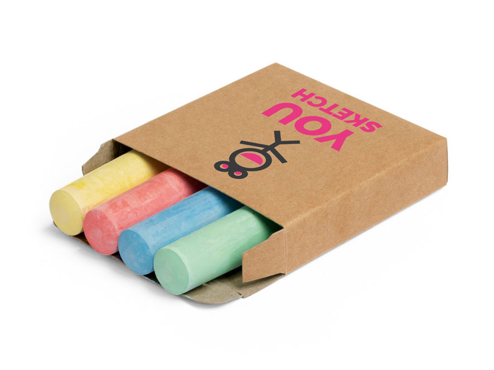 PARROT. Коробка с 4 мелками, Натуральный