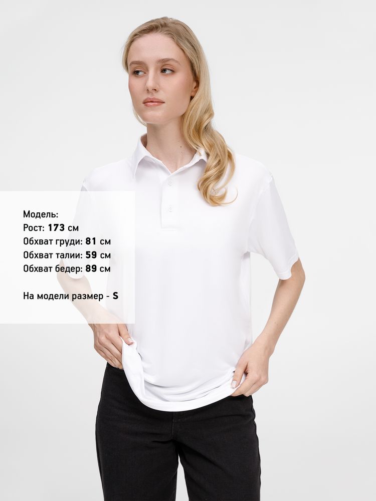 Рубашка поло унисекс Senti, белая, размер M