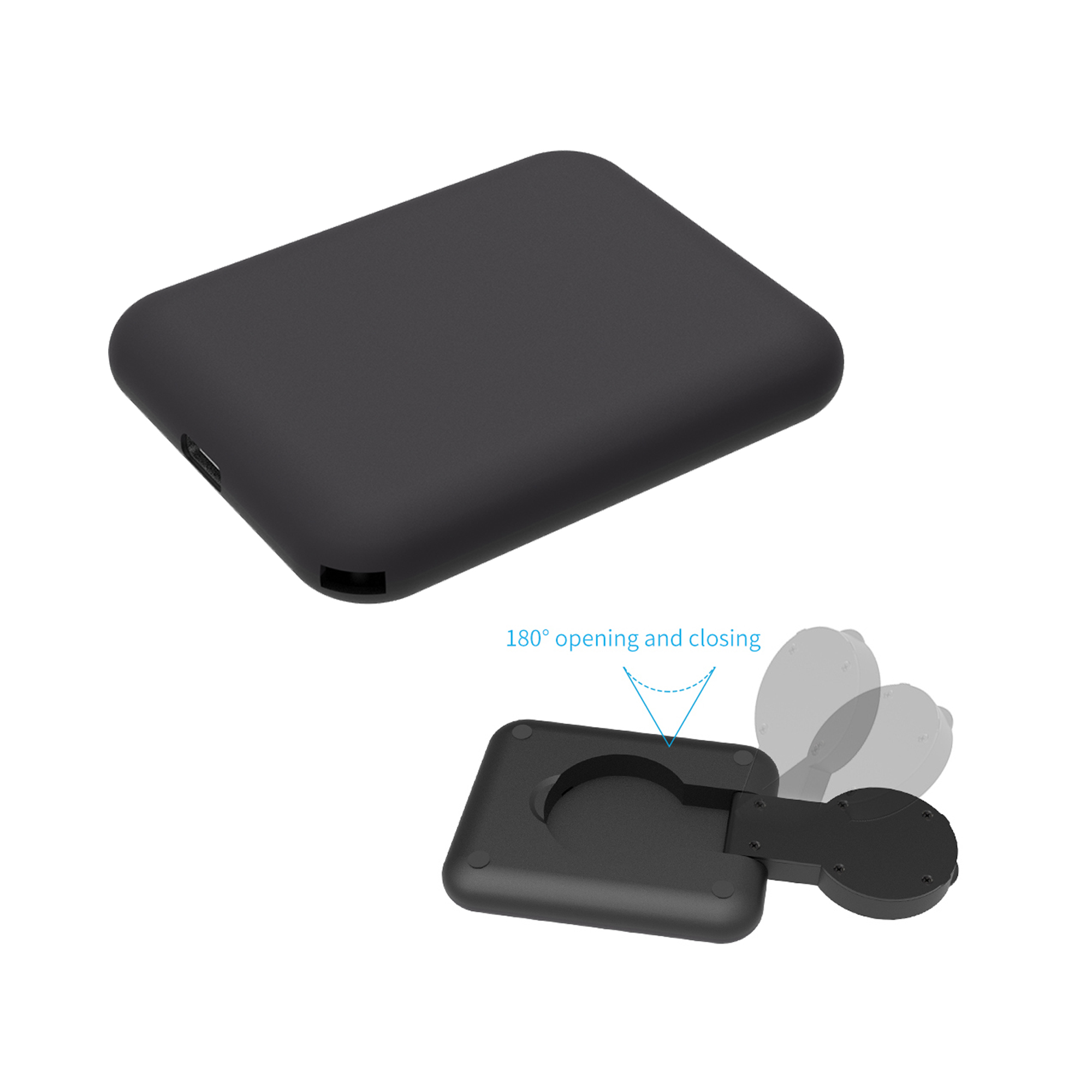 Складная беспроводная (15W) зарядная станция "I-Fold" для смартфона, часов/наушников фото на сайте Print Logo.