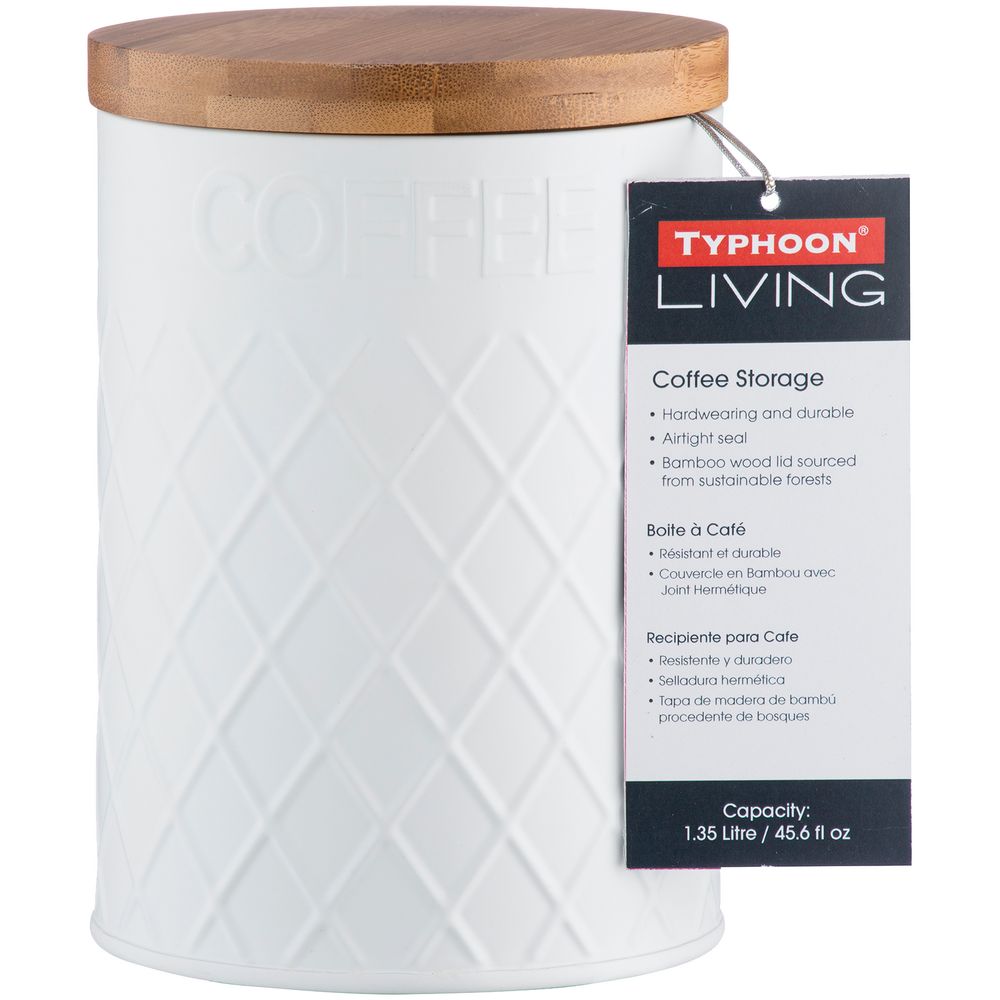 Емкость для хранения кофе Embossed — пример нанесения логотипа (Typhoon) | Print Logo