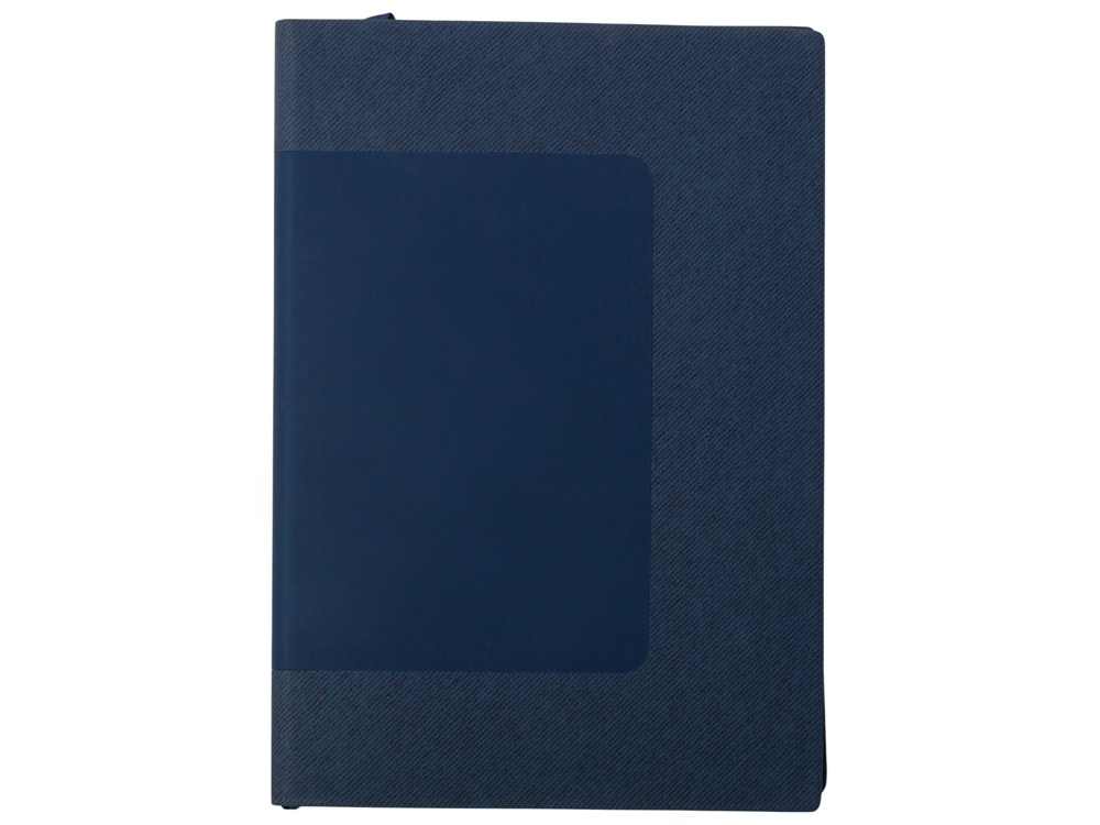 Бизнес блокнот Supreme с вставкой из софт-тача, гибкая обложка, 128 листов, синий