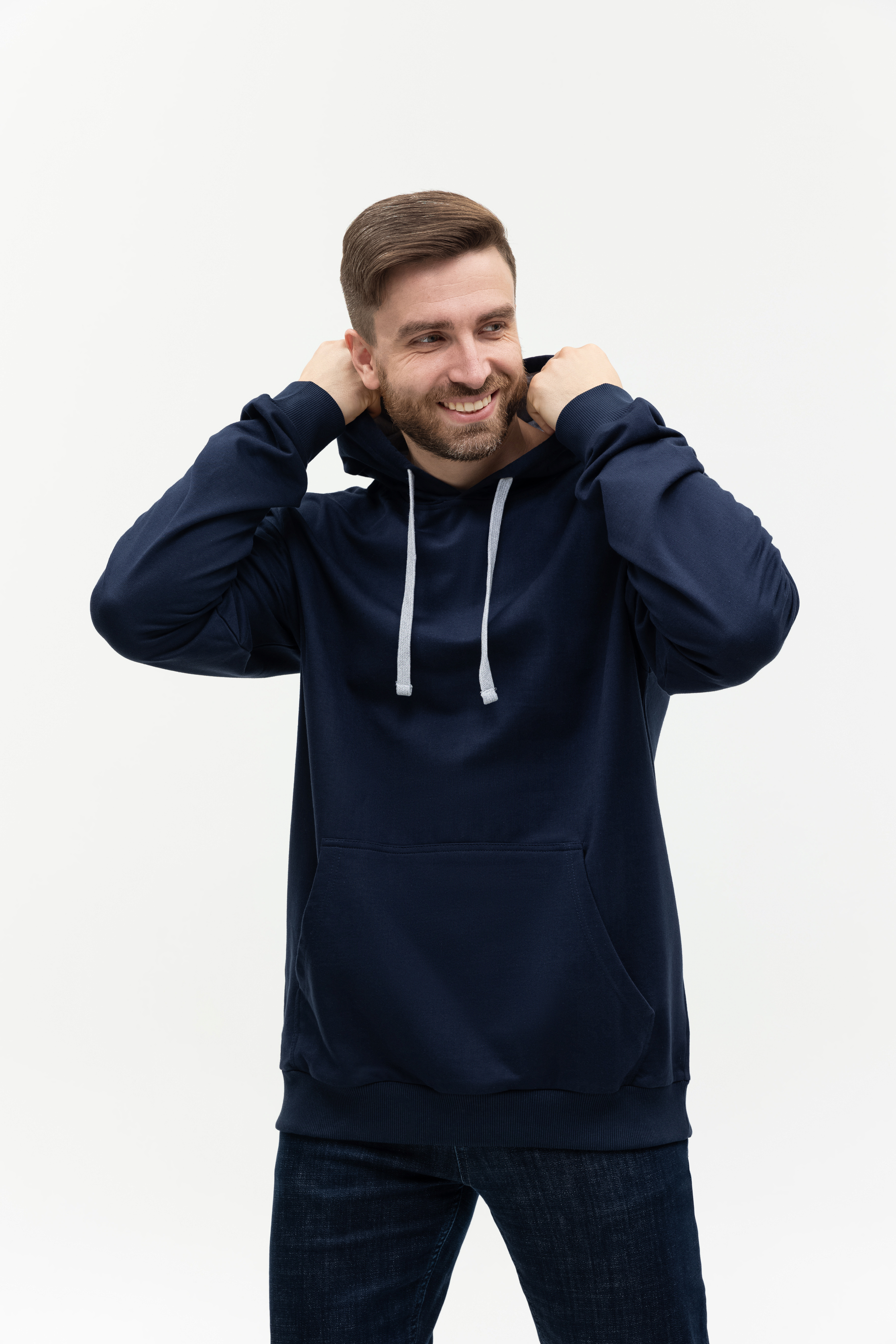 Худи унисекс STAN футер без начёса 260, 23, Тёмно-синий,  (46)  (42/XXS)