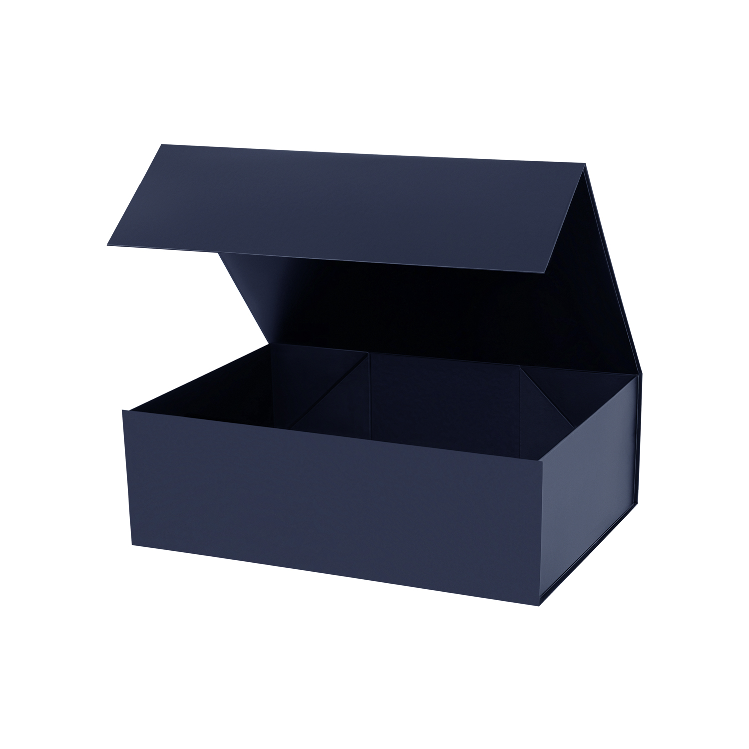Подарочная коробка с магнитным клапаном средняя, синяя