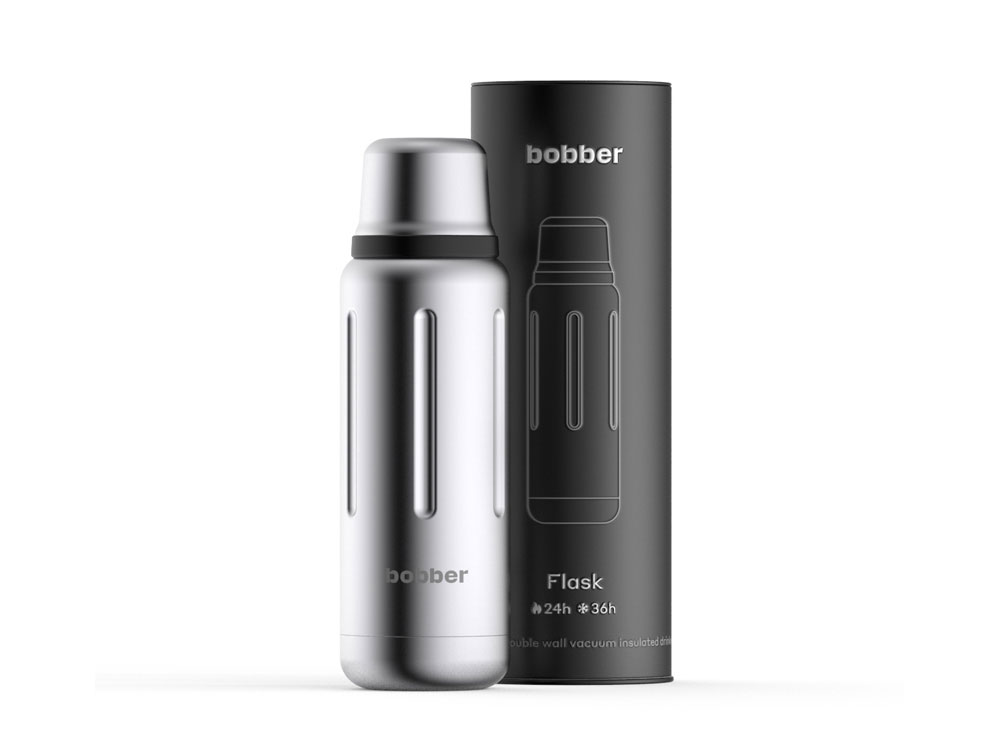 Вакуумный термос Flask, 470 мл с логотипом bobber | Print Logo