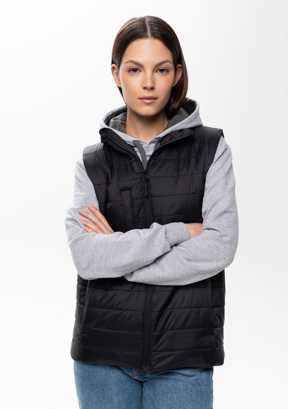 Жилет унисекс утепленный STAN таффета, 65, 87, Чёрный,  (20)  (46/S)