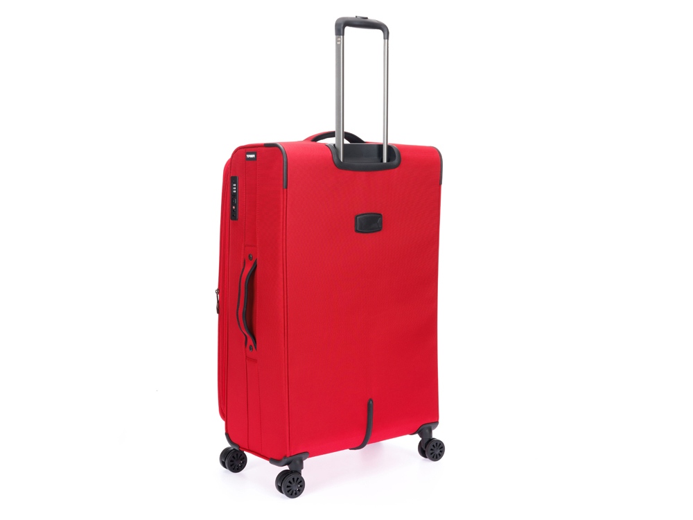 Чемодан TORBER БРОСНО, красный, нейлон 600D, 48 х 30 х 78 см, 85 л