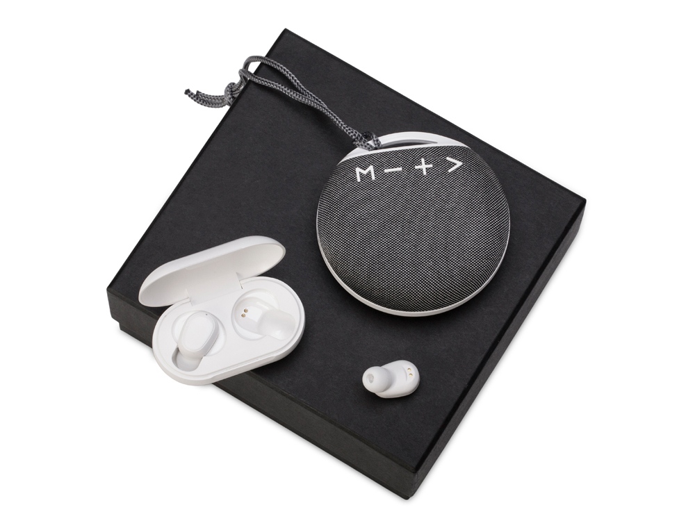 Подарочный набор с колонкой и наушниками Full Music с логотипом  | Print Logo