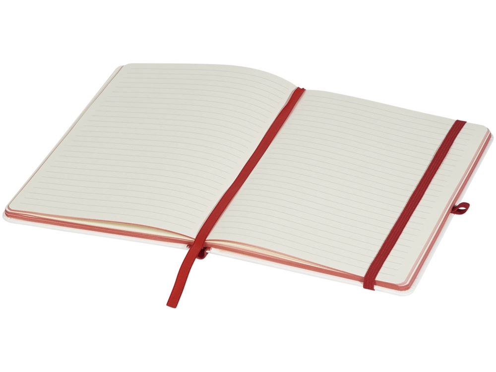 Блокнот А5 Solid, белый/красный
