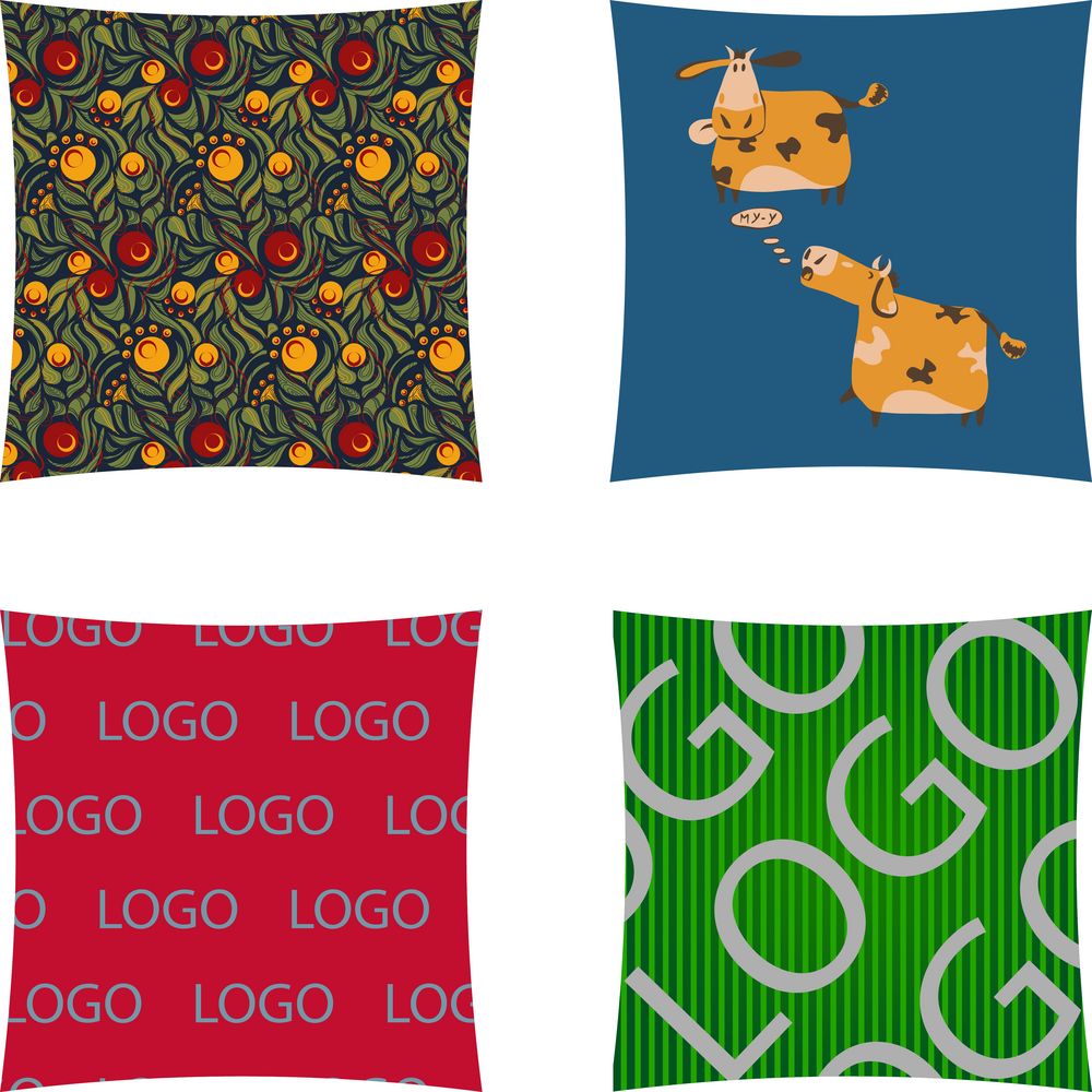 Подушка Pluche на заказ с логотипом сделано в России | Print Logo