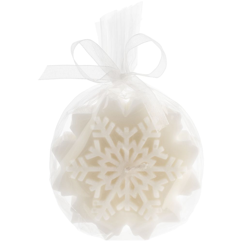 Свеча Snowflame 1, белая — пример нанесения логотипа (сделано в России) | Print Logo