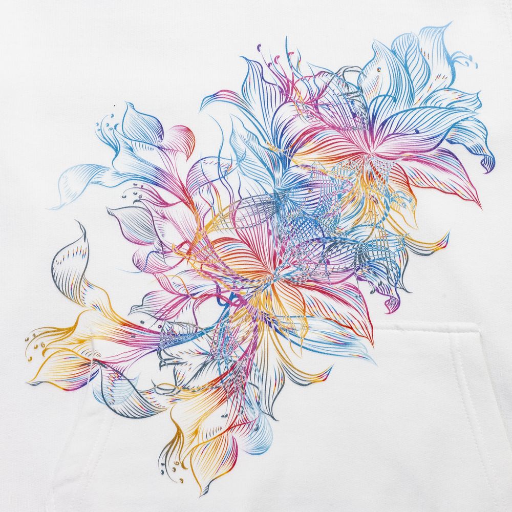 Толстовка с капюшоном Vibrance — пример нанесения логотипа (Принтэссенция) | Print Logo