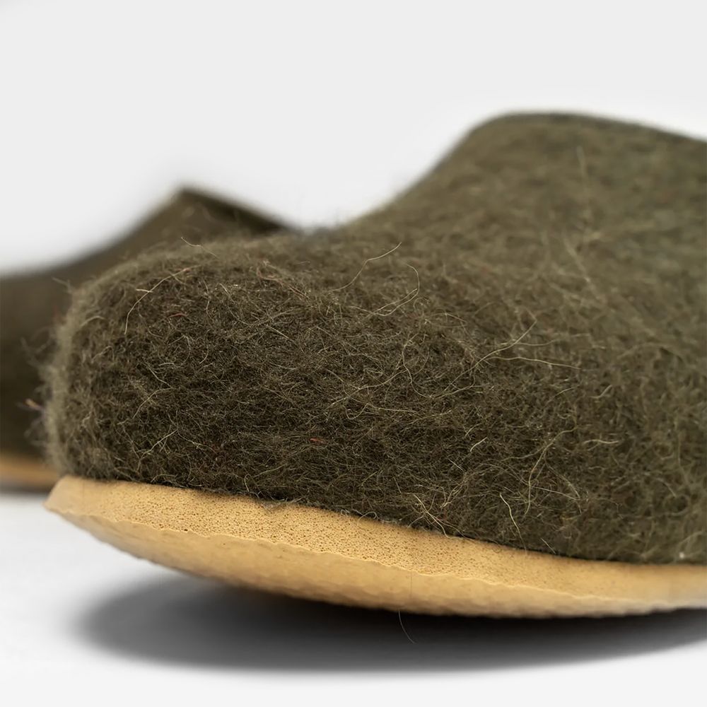 Домашние валенки Step, зеленые (олива), размер 44