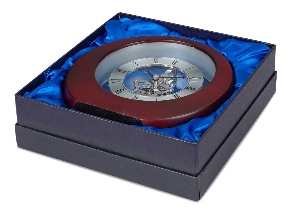 Часы настольные Эдервилль, коричневый/серебристый