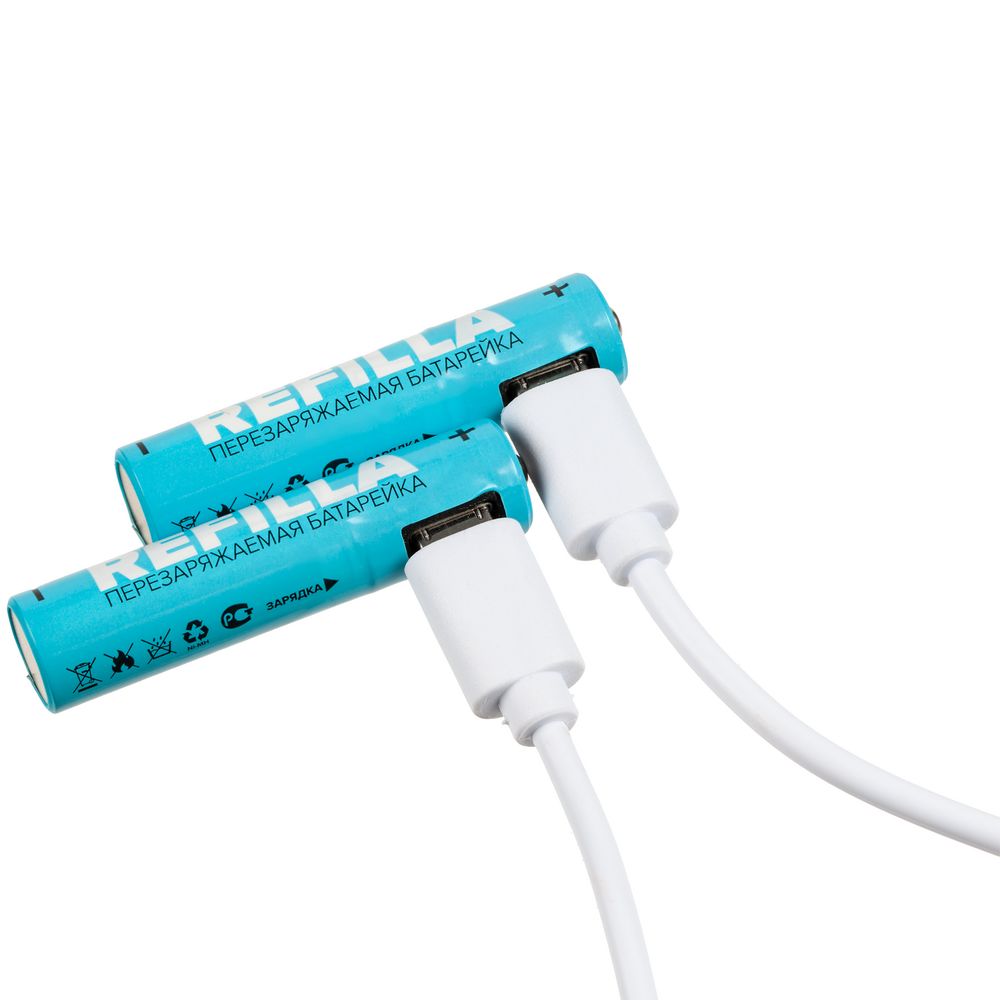 Набор перезаряжаемых батареек Refilla AAA фото на сайте Print Logo.