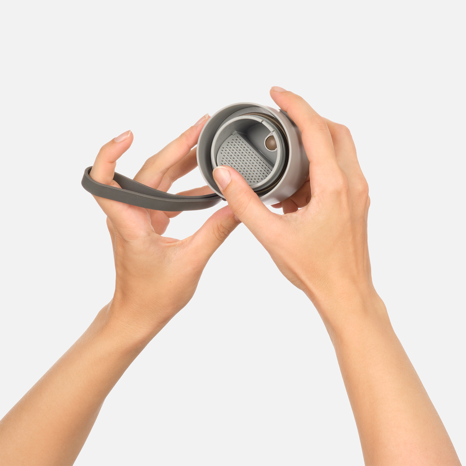 Бутылка для воды Капелла (Capella), серая фото на сайте Print Logo.