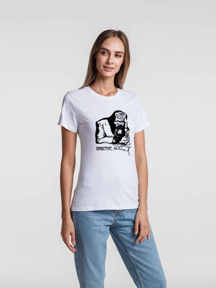 Футболка женская «Приступ лени» — пример нанесения логотипа (Соль) | Print Logo