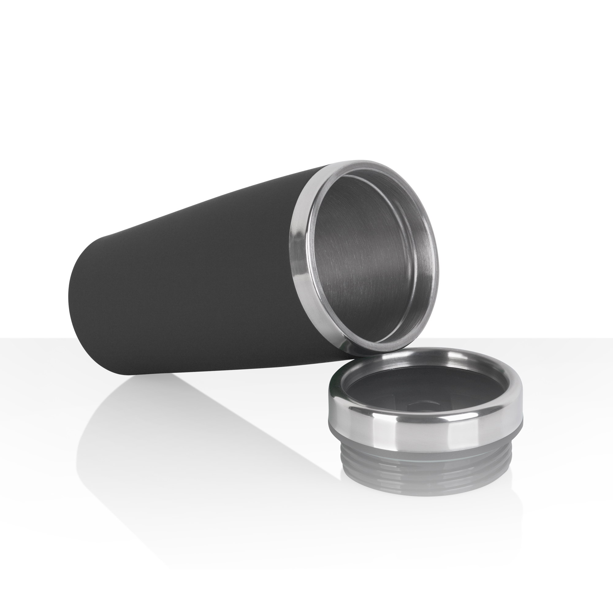 Термостакан "Эльбрус" 400 мл, покрытие soft touch, серый