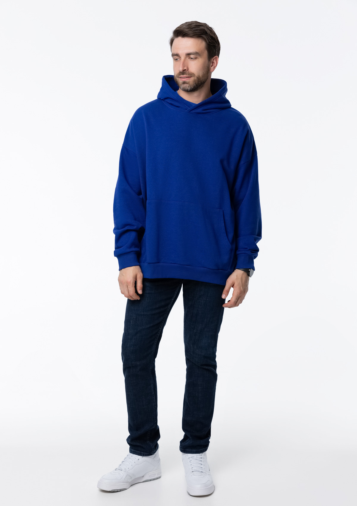 Худи унисекс STAN оверсайз футер без начёса 350, 66, Синий электрик,  (47)  (48/M)