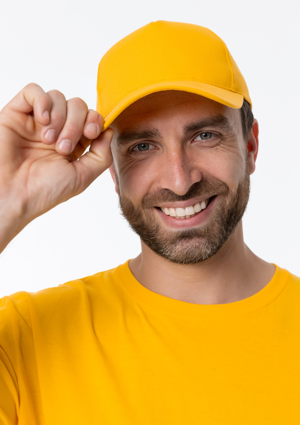 Бейсболка STAN 5 клиньев хлопок 150, 10L, Жёлтый,  (12/1)  (56-58/ONE SIZE)