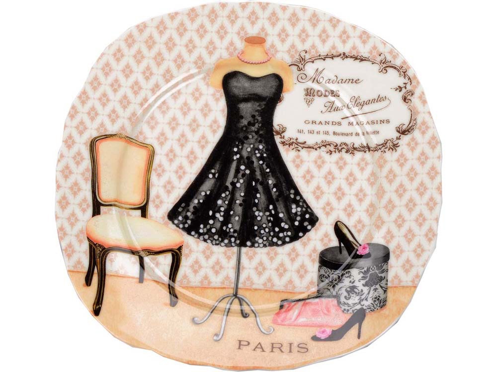 Набор из четырех десертных тарелок Высокая мода