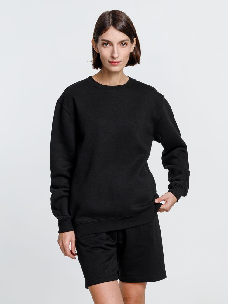 Свитшот унисекс Delta, черный, размер XXL