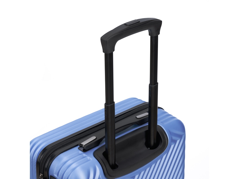 Чемодан TORBER ЛАМА, синий, ABS-пластик, 38 х 21 х 55 см, 37 л