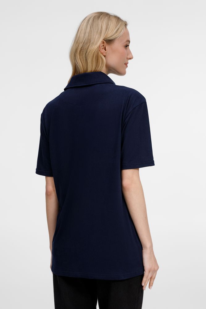 Рубашка поло унисекс Senti, темно-синяя, размер 4XL