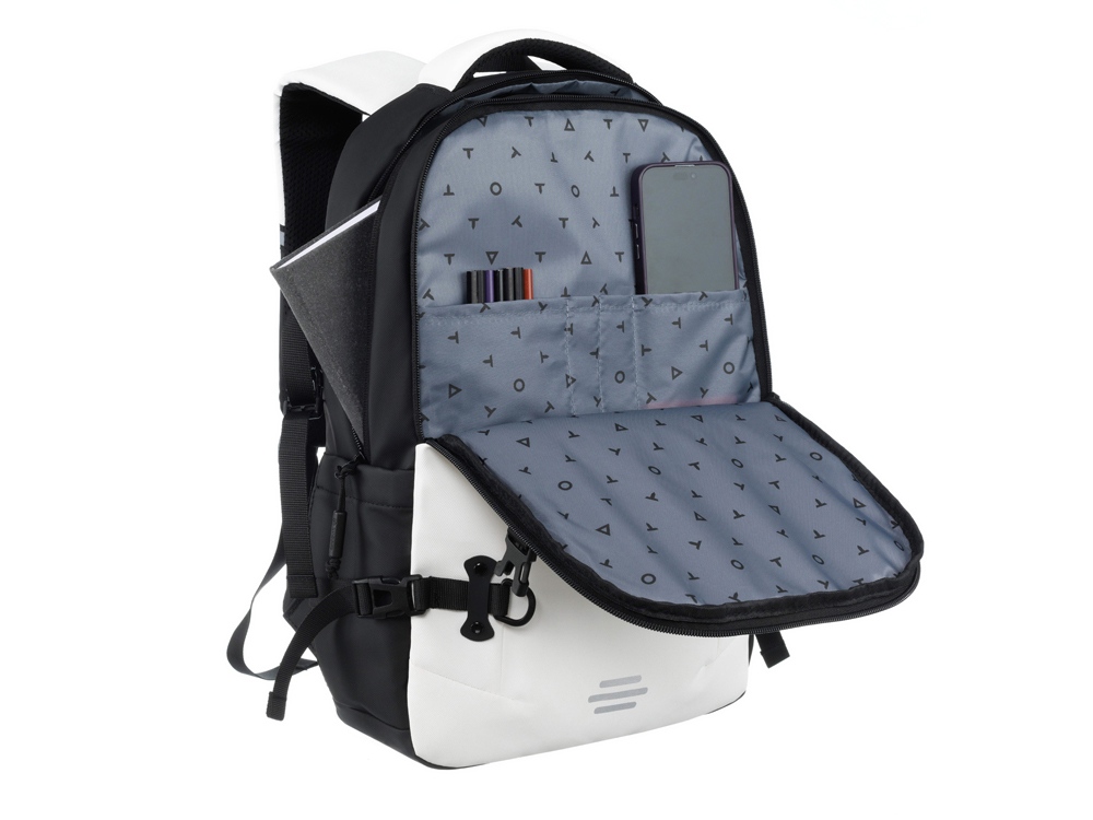 Рюкзак спортивный TORBER ЭКСТРИМ 18, белый/чёрный, 31 х 12 х 46 см, 17л