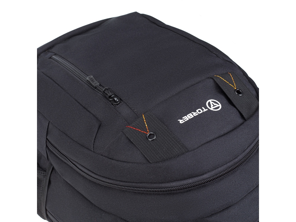 Рюкзак TORBER КЛАСС, черный, полиэстер 900D, 45 x 32 x 16 см