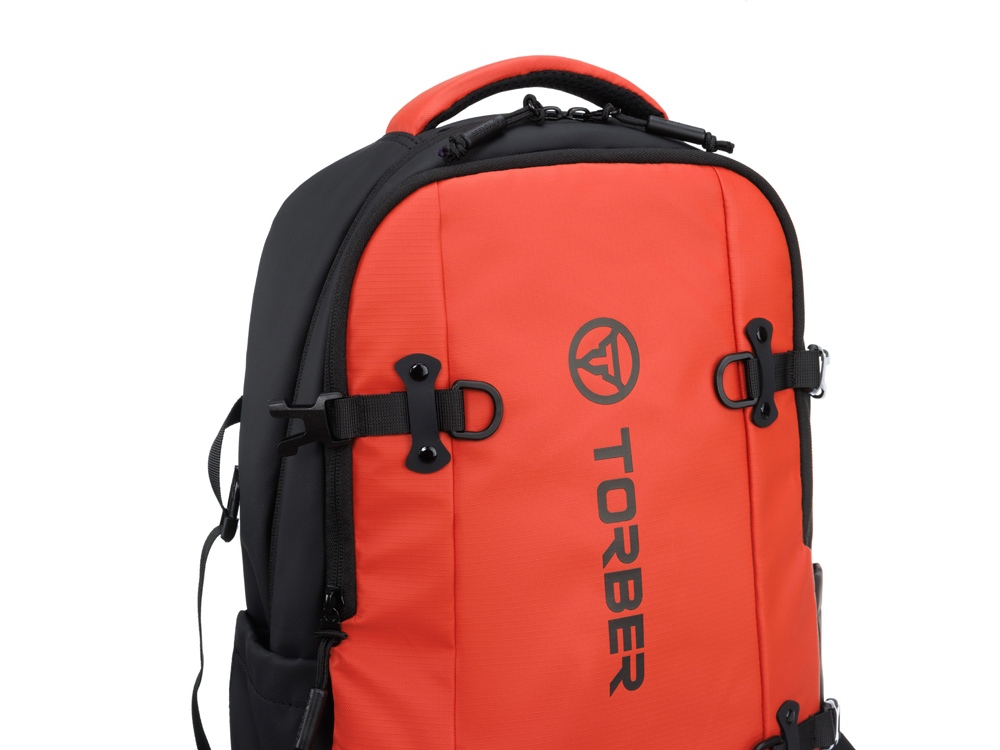 Рюкзак спортивный TORBER ЭКСТРИМ 18, оранжевый/чёрный, 31 х 12 х 46 см, 17л