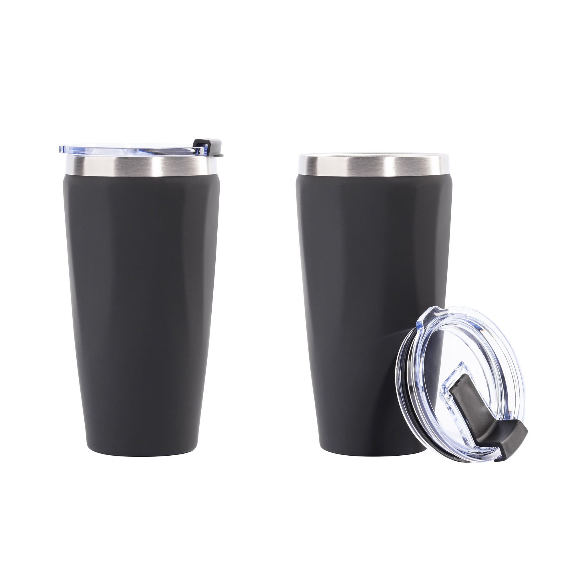 Термостакан "Calypso" 500 мл, покрытие soft touch, черный #, черный