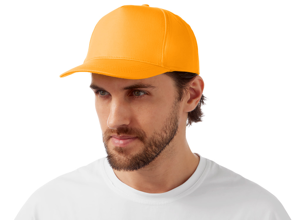 Бейсболка Мемфис 230 5-панельная, оранжевая
