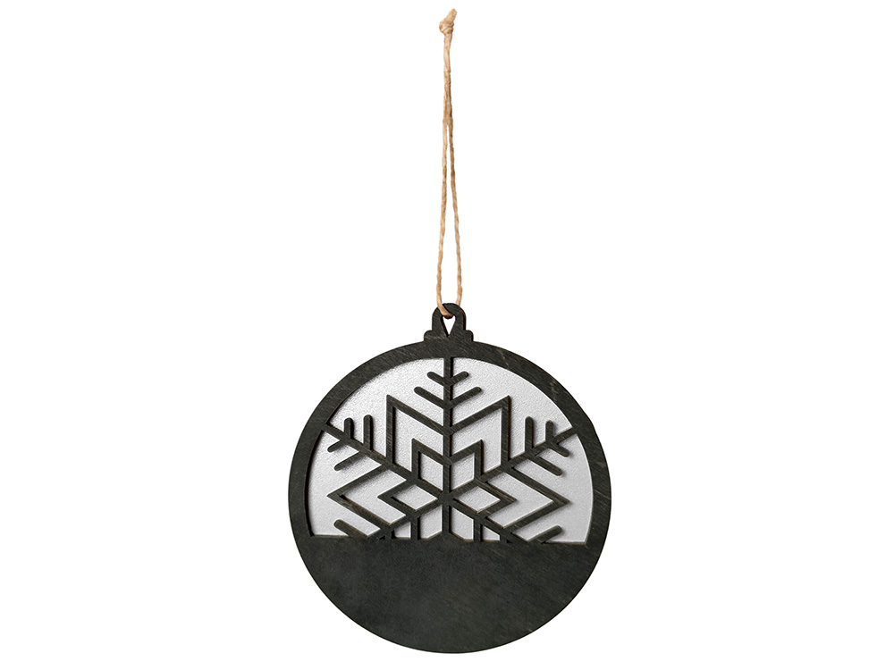 Подвеска деревянная Noirflake с логотипом  | Print Logo