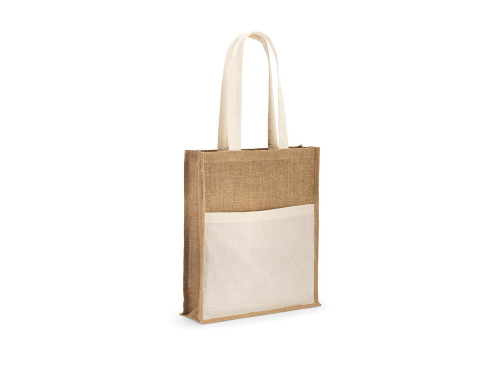 Сумка из джутовой ткани BRAGA с логотипом  | Print Logo