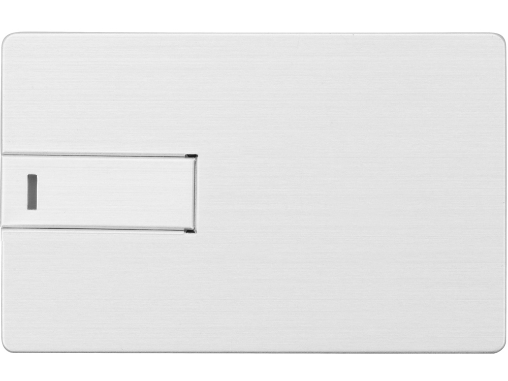 Флеш-карта USB 2.0 16 Gb в виде металлической карты Card Metal, серебристый