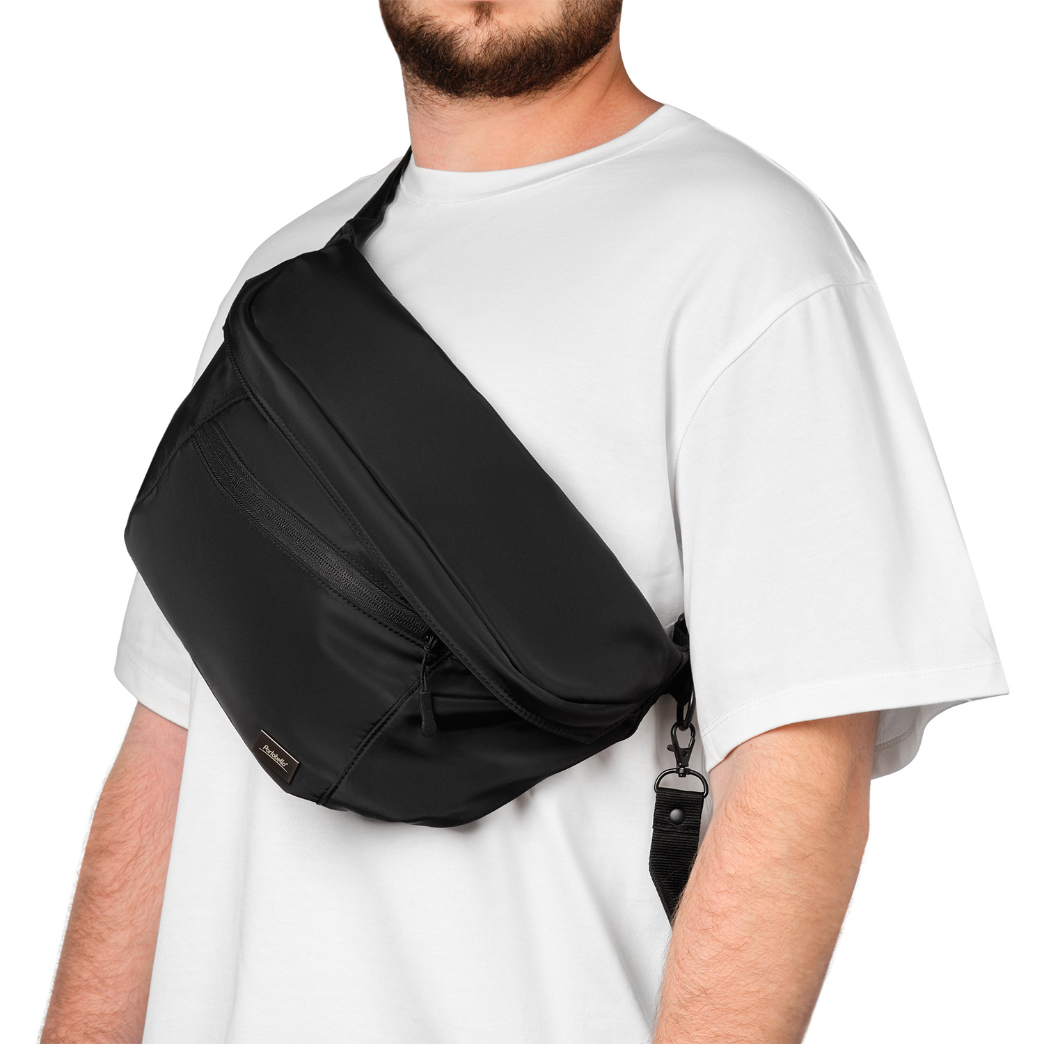 Сумка через плечо (cross body) Бостон (Boston), серая фото на сайте Print Logo.