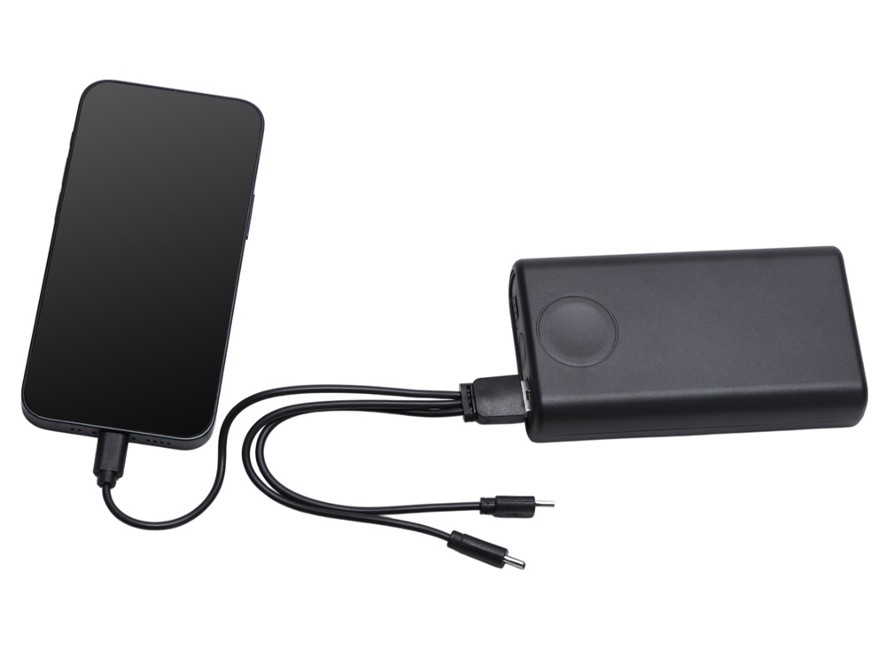 Внешний беспроводной аккумулятор 2-в-1 с функцией зарядки Apple Watch, QC/PD AtomIQ, 10000 мАч, черный