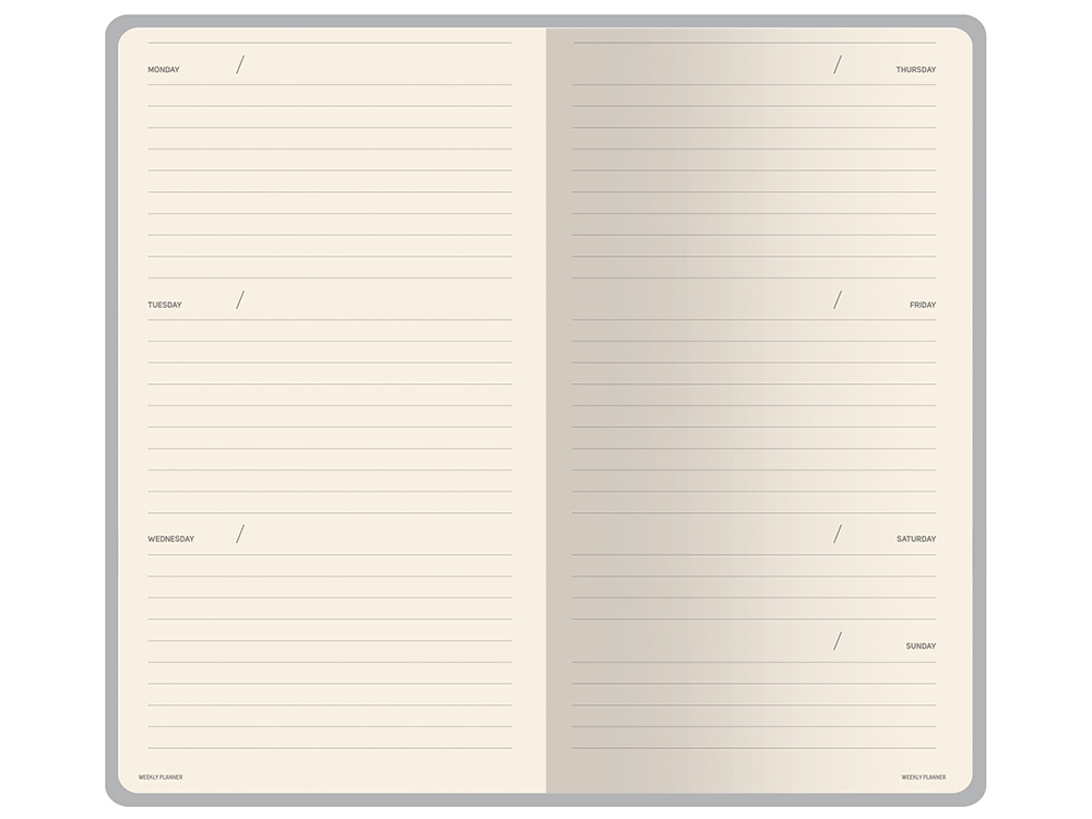 Еженедельник недатированный А6 Total beige с нашивкой, бежевый