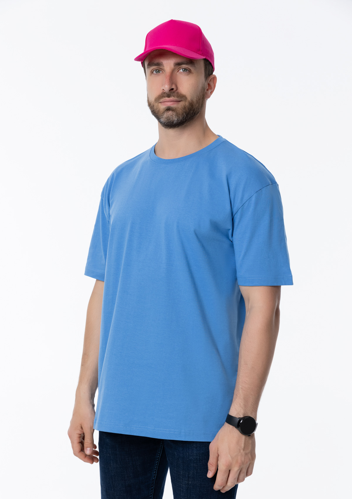 Бейсболка STAN 5 клиньев хлопок 150, 10L, Ярко-розовый,  (92)  (56-58)