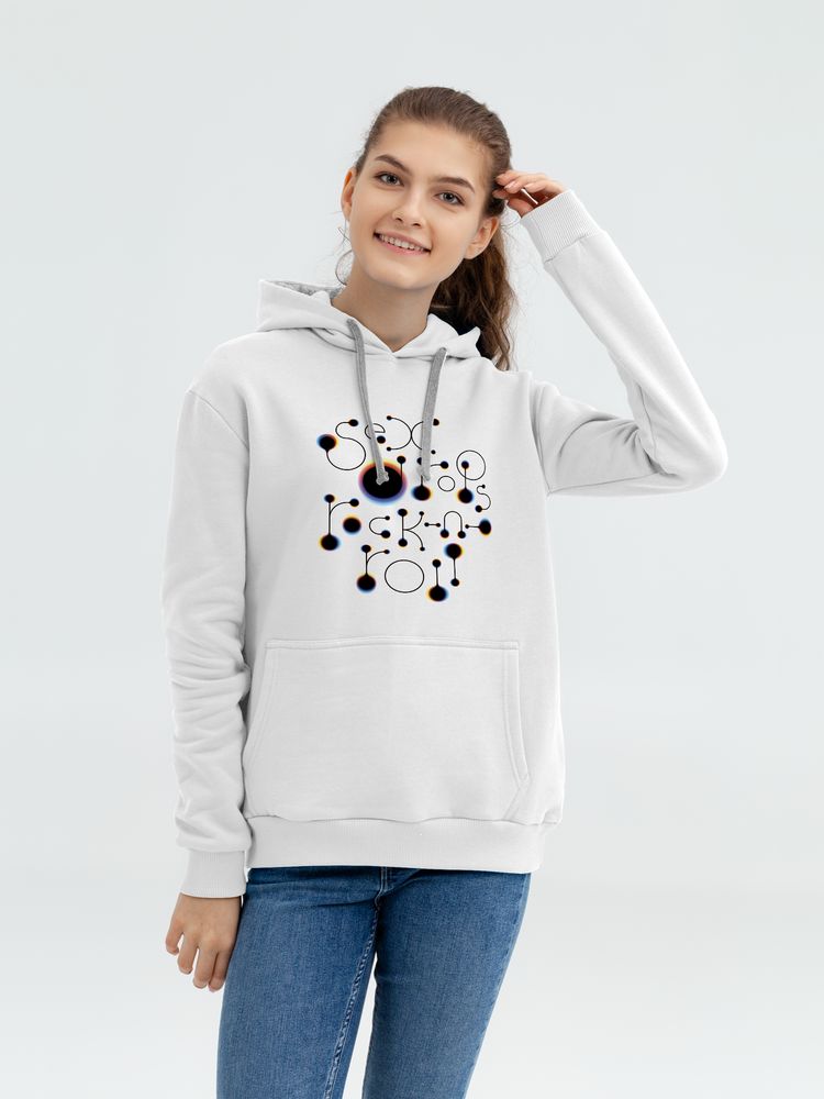 Толстовка с капюшоном No drugs — пример нанесения логотипа (Принтэссенция) | Print Logo