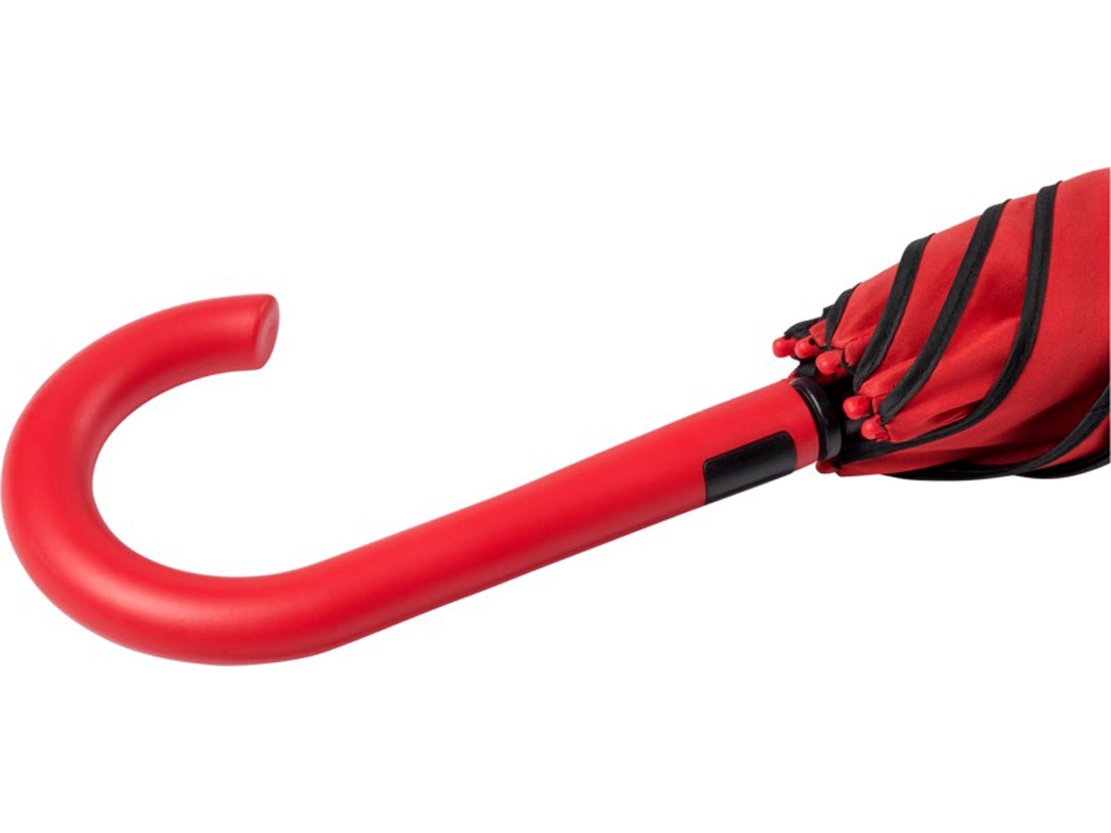 Ветрозащитный автоматический цветной зонт Kaia 23, красный