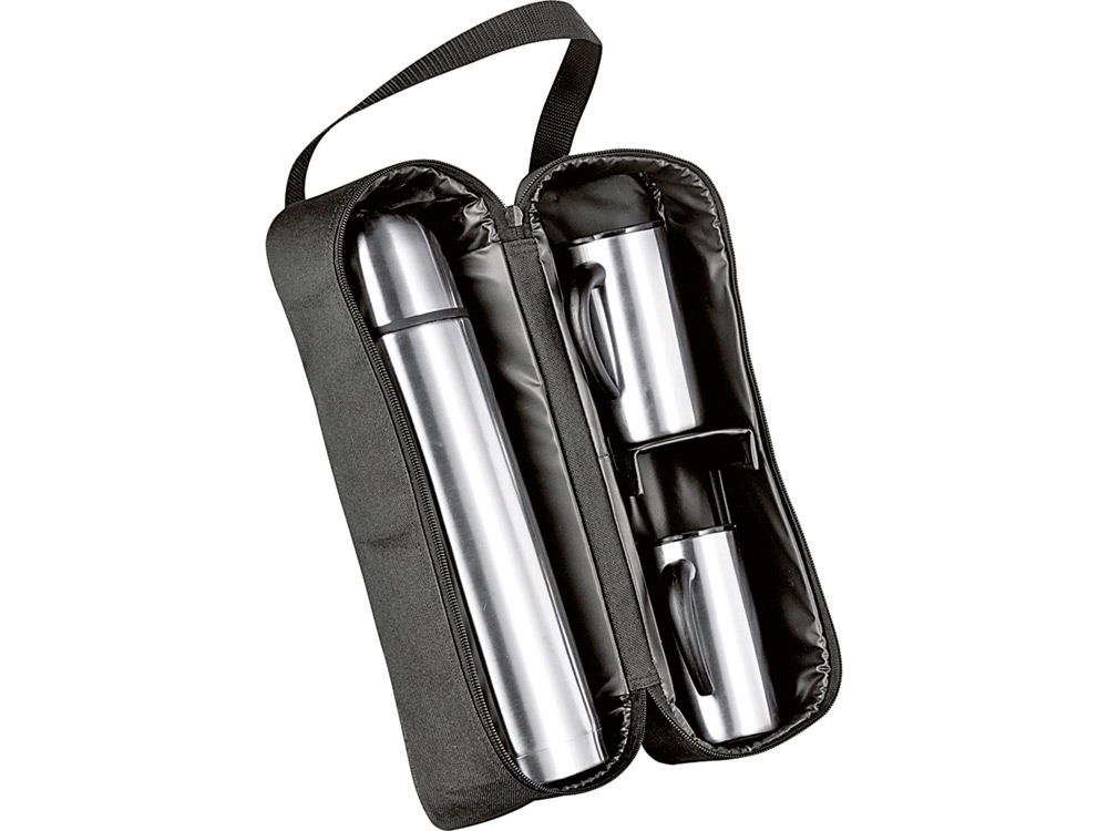 Термос на 1000 мл, 2 кружки на 300 мл в дорожной сумке